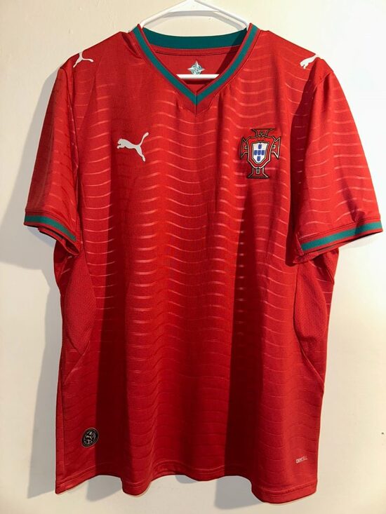 Puma Accessories - PUMA Portugal 2025 Home Soccer Jersey Red Green Trim – Size [L]
